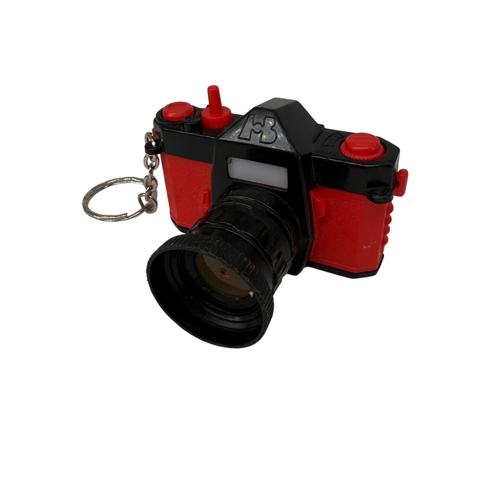 Vtg Yellowstone Souvenir Camera Keychain Photo Slide Viewer Red Collectible